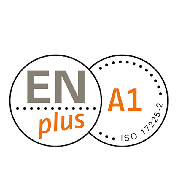 Logo ENplus certificazione qualità pellet, standard ISO 17225-2