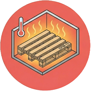 Trattamento HT per pallet secondo standard ISPM-15 con simbolo termico